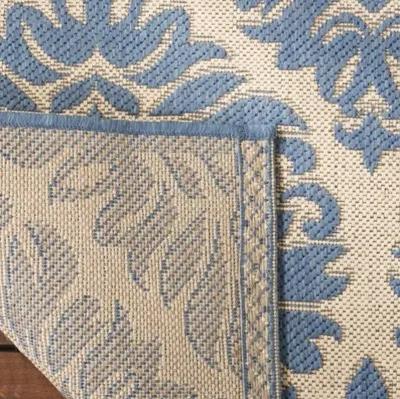 Safavieh BEACH HOUSE Collection BHS135N-9 Cream / Blue 9' X 12'