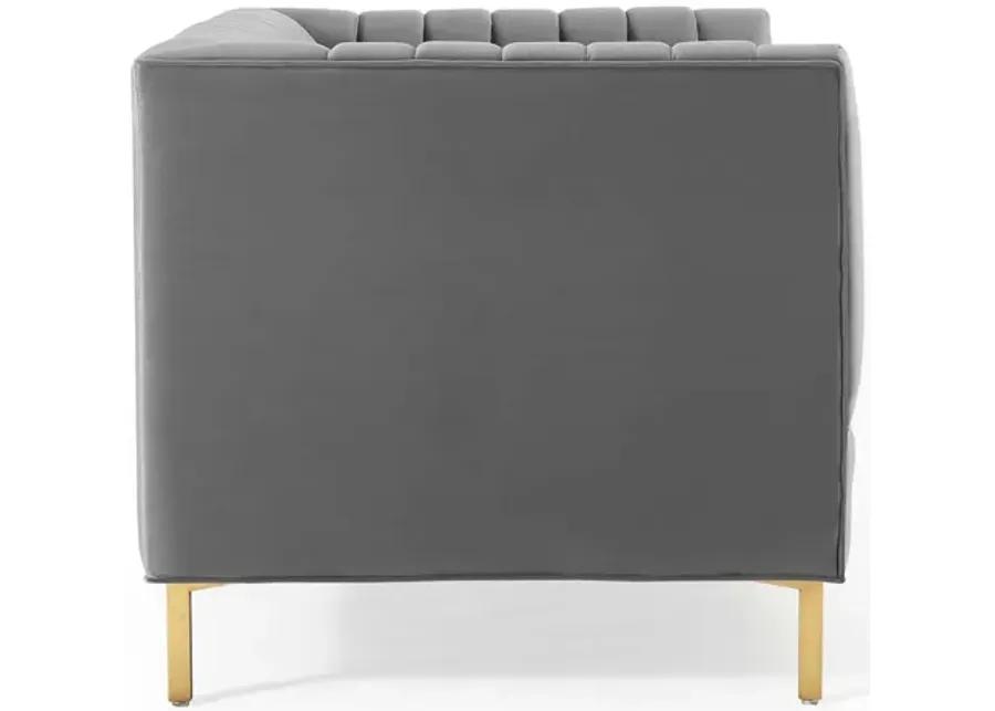 Shift Channel Tufted Performance Velvet Loveseat