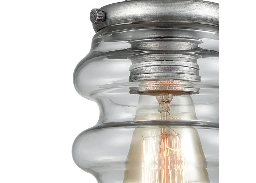 Synchronis 5" Wide 1-Light Mini Pendant - Weathered Zinc