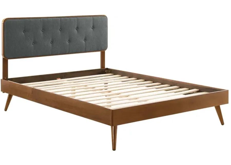 Bridgette Full Wood Platform Bed With Splayed Legs