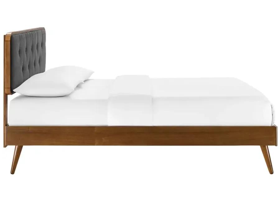 Bridgette Full Wood Platform Bed With Splayed Legs