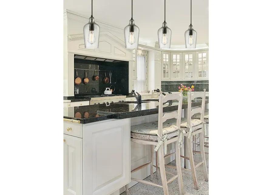 Hammered Glass Configurable Multi Pendant - Oil Rubbed Bronze