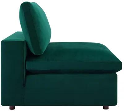 Commix Down Filled Overstuffed Performance Velvet 3-Seater Sofa