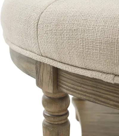 Martha Stewart Cedric Cream Accent Ottoman