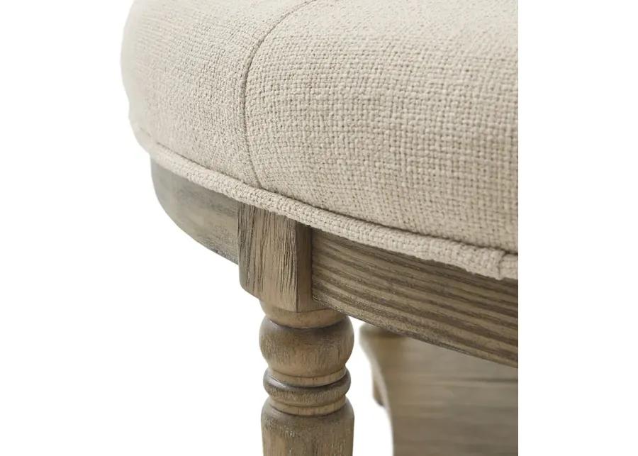 Martha Stewart Cedric Cream Accent Ottoman