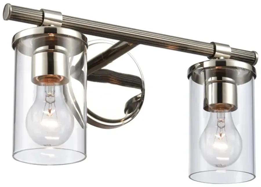 Burrow 15'' Wide 2-Light Vanity Light - Polished Nickel