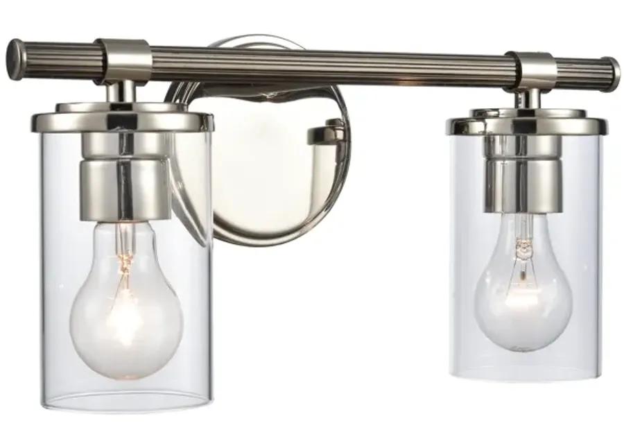 Burrow 15'' Wide 2-Light Vanity Light - Polished Nickel