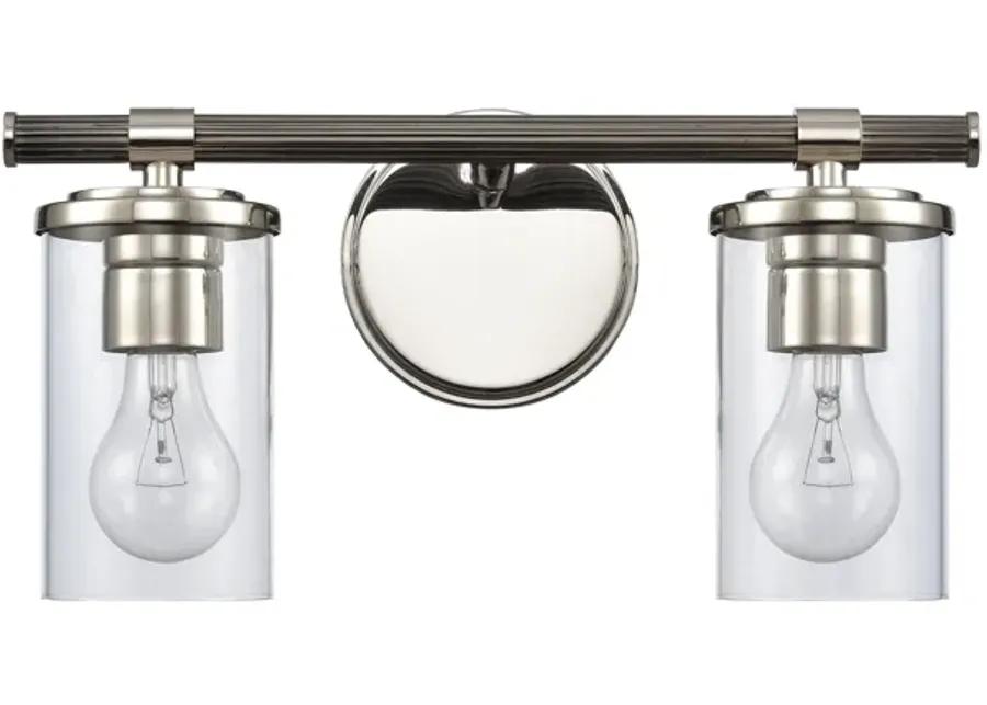 Burrow 15'' Wide 2-Light Vanity Light - Polished Nickel