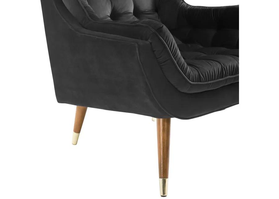 Suggest Button Tufted Performance Velvet Lounge Chair