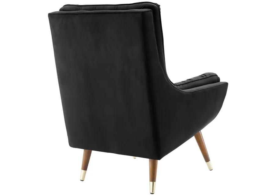 Suggest Button Tufted Performance Velvet Lounge Chair