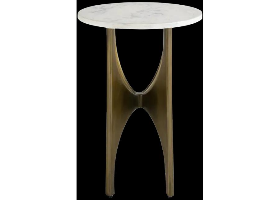 Elroy Accent Table - Brass