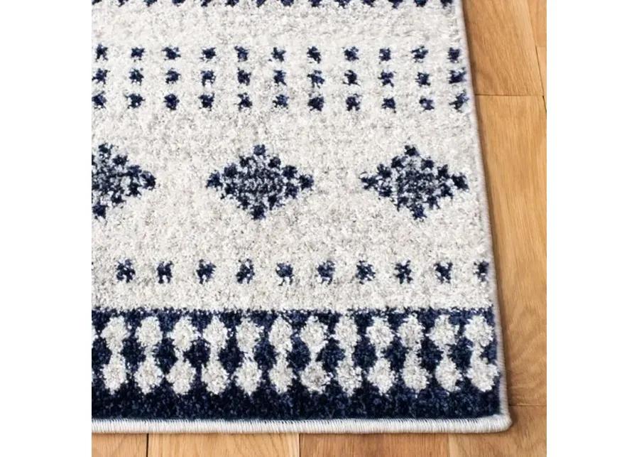 ADIRONDACK Contemporary Grey / Dark Grey 2'-6" X 8' Powerloomed Rug