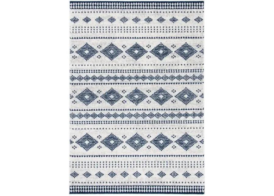 ADIRONDACK Contemporary Grey / Dark Grey 2'-6" X 8' Powerloomed Rug