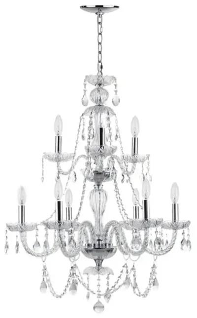 Aura 9 Light 26-Inchdia Adjustable Beaded Chandelier