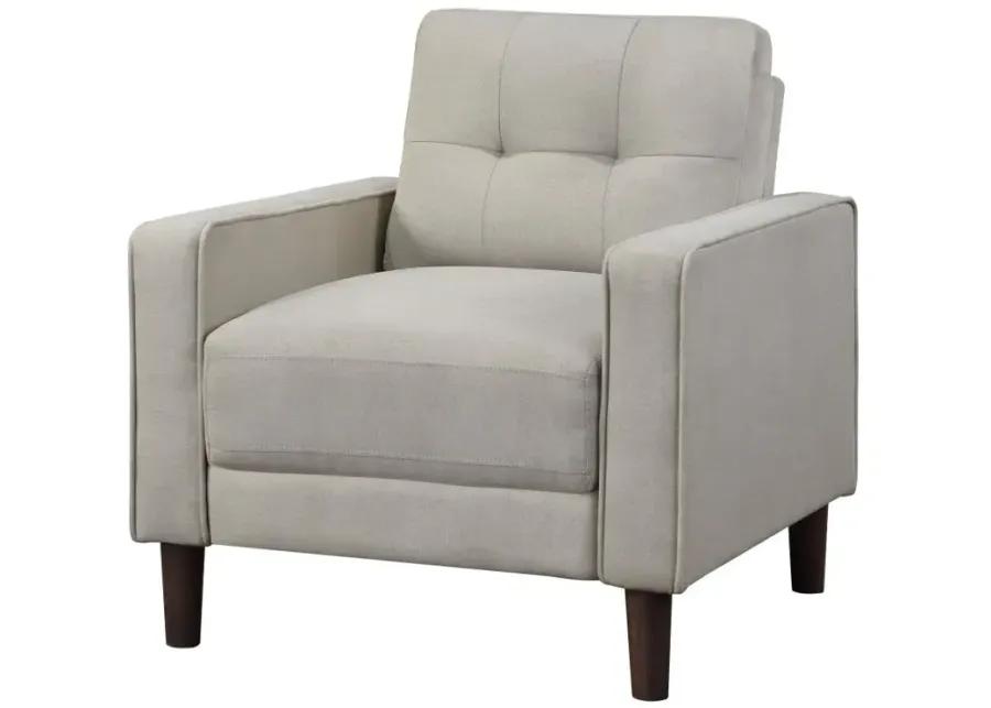 Bowen Upholstered Track Arms Tufted Chair Beige