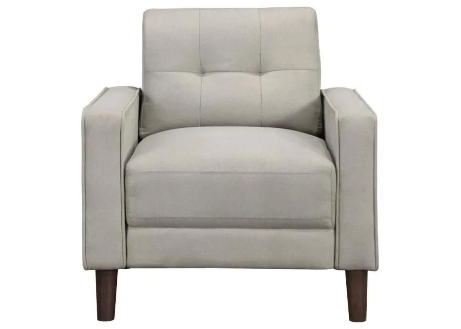 Bowen Upholstered Track Arms Tufted Chair Beige