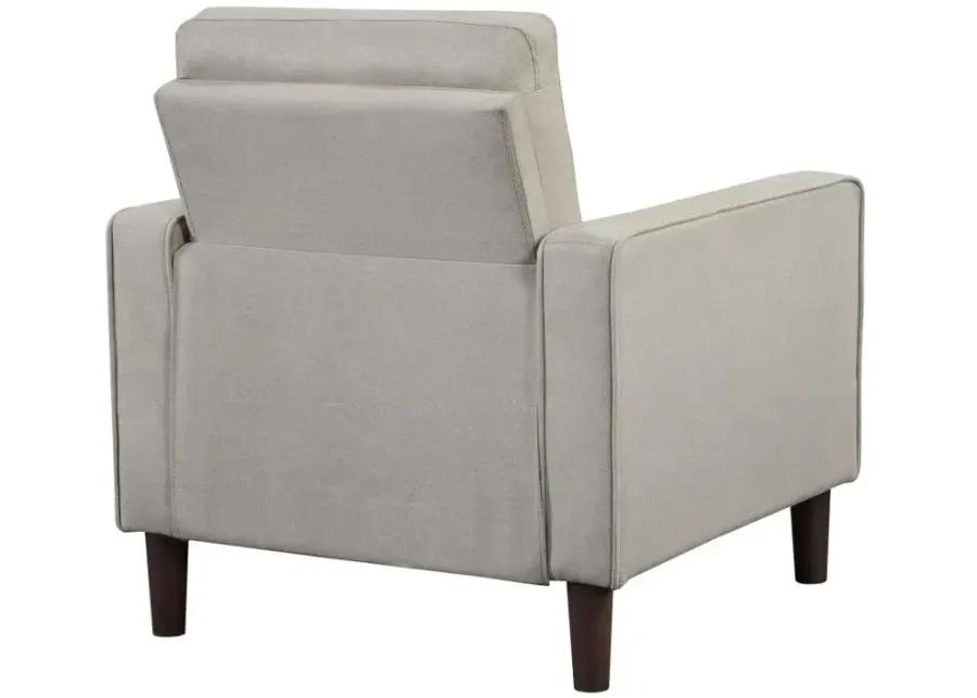 Bowen Upholstered Track Arms Tufted Chair Beige