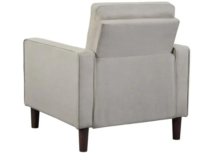 Bowen Upholstered Track Arms Tufted Chair Beige