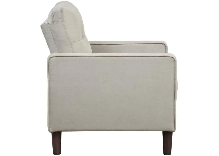 Bowen Upholstered Track Arms Tufted Chair Beige