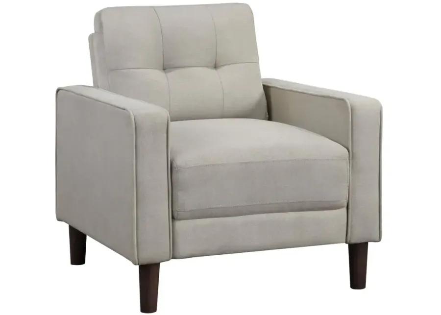 Bowen Upholstered Track Arms Tufted Chair Beige