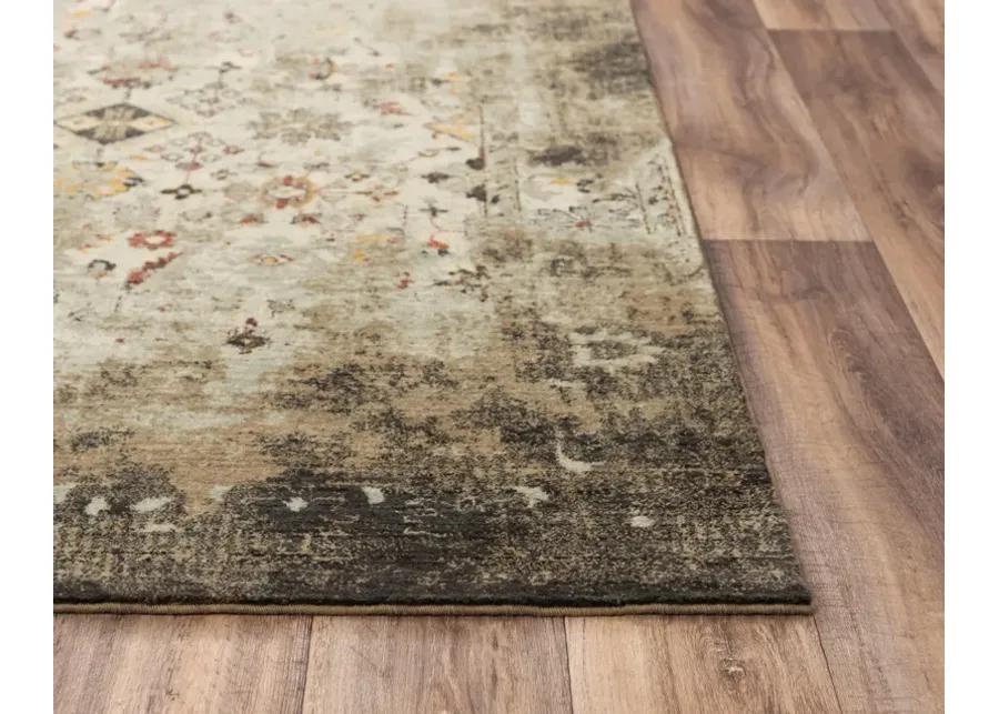 Ovation Beige/Brown distressed/classical N Z wool 8' x 10' Rectangle Rug