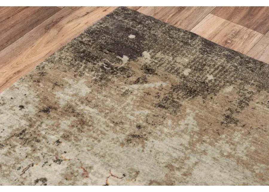 Ovation Beige/Brown distressed/classical N Z wool 8' x 10' Rectangle Rug