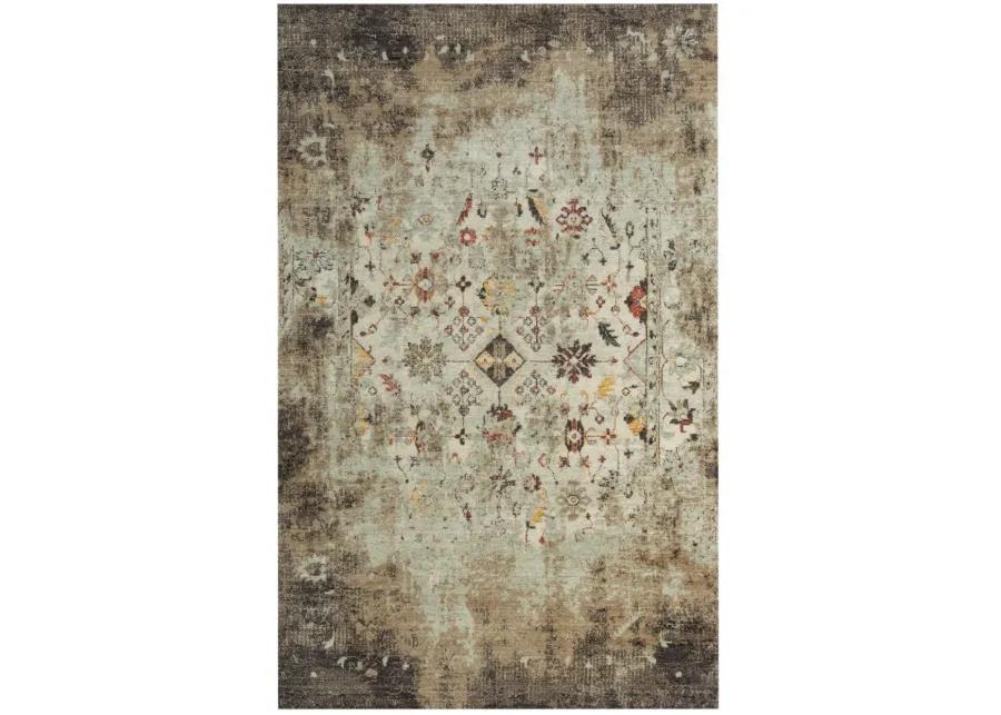 Ovation Beige/Brown distressed/classical N Z wool 8' x 10' Rectangle Rug