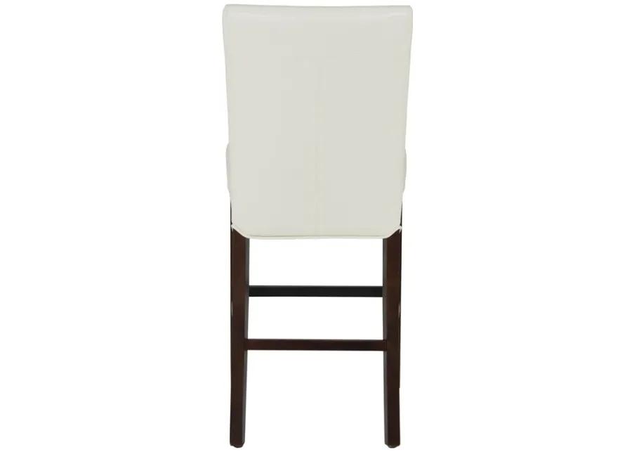 milton bonded leather counter stool, white