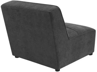 Sunny Upholstered Armless Chair Dark Charcoal