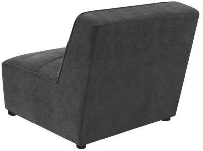 Sunny Upholstered Armless Chair Dark Charcoal