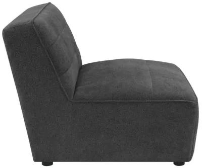 Sunny Upholstered Armless Chair Dark Charcoal