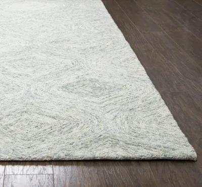 Brindleton Green Tweed Wool 2'6" x 8' Runner Rug