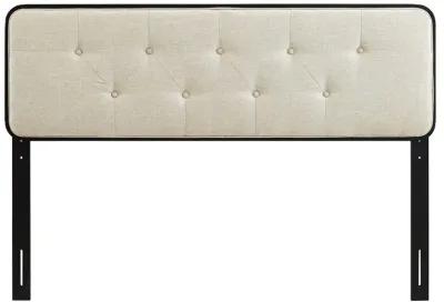 Collins Tufted Full Fabric and Wood Headboard