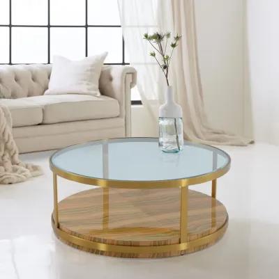 Hattie Glass Top Coffee Table