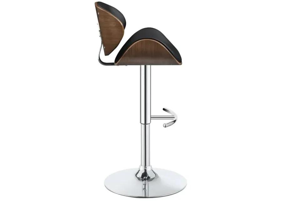 Harris Adjustable Bar Stool Black and Chrome