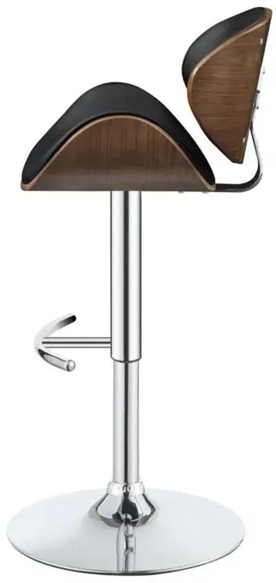 Harris Adjustable Bar Stool Black and Chrome