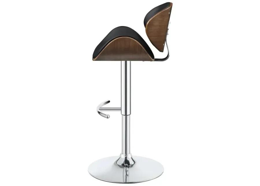 Harris Adjustable Bar Stool Black and Chrome