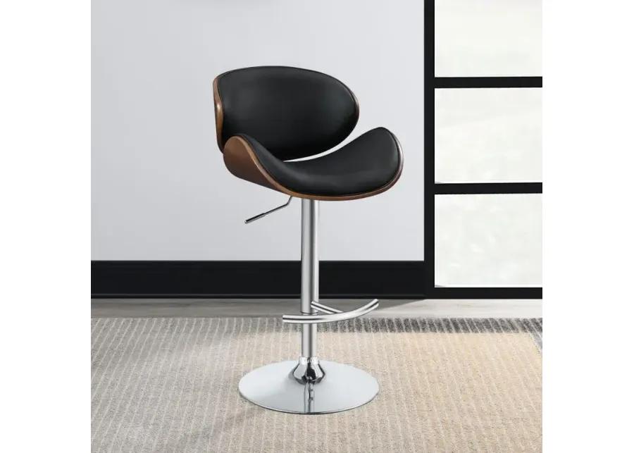 Harris Adjustable Bar Stool Black and Chrome