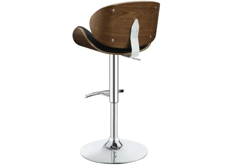 Harris Adjustable Bar Stool Black and Chrome