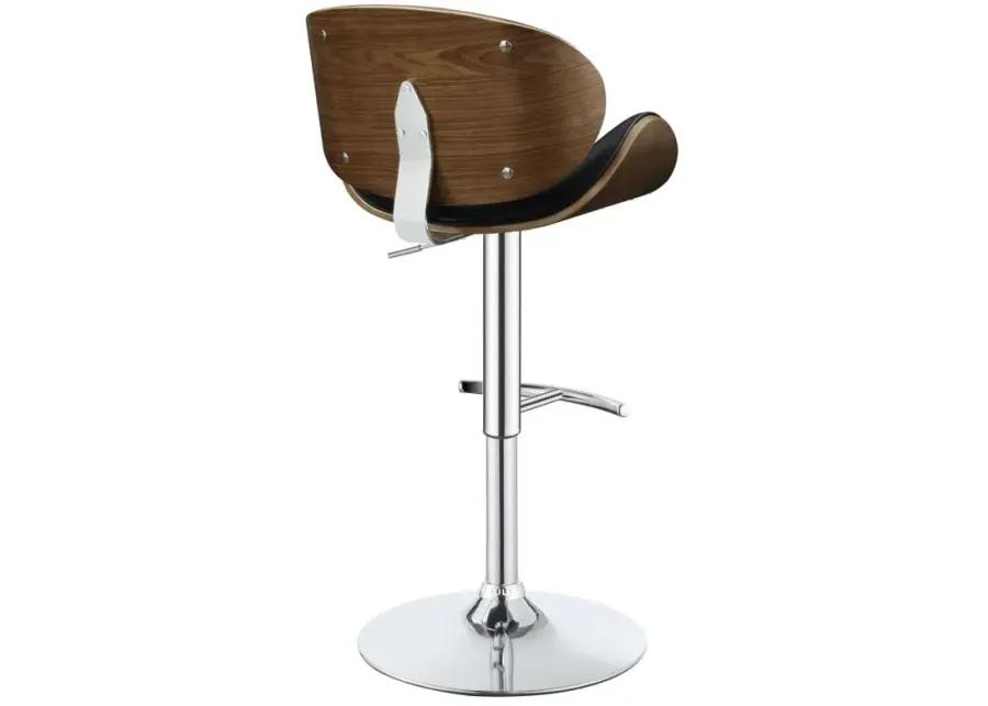 Harris Adjustable Bar Stool Black and Chrome