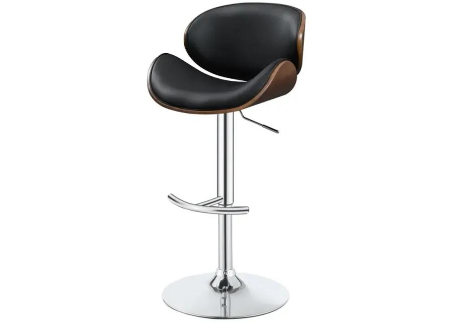 Harris Adjustable Bar Stool Black and Chrome