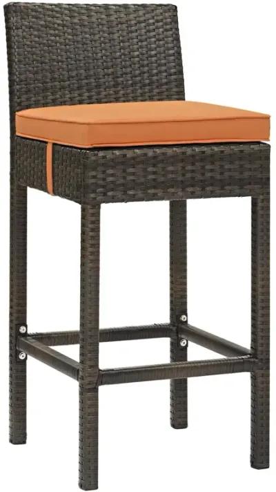 Conduit Outdoor Patio Wicker Rattan Bar Stool