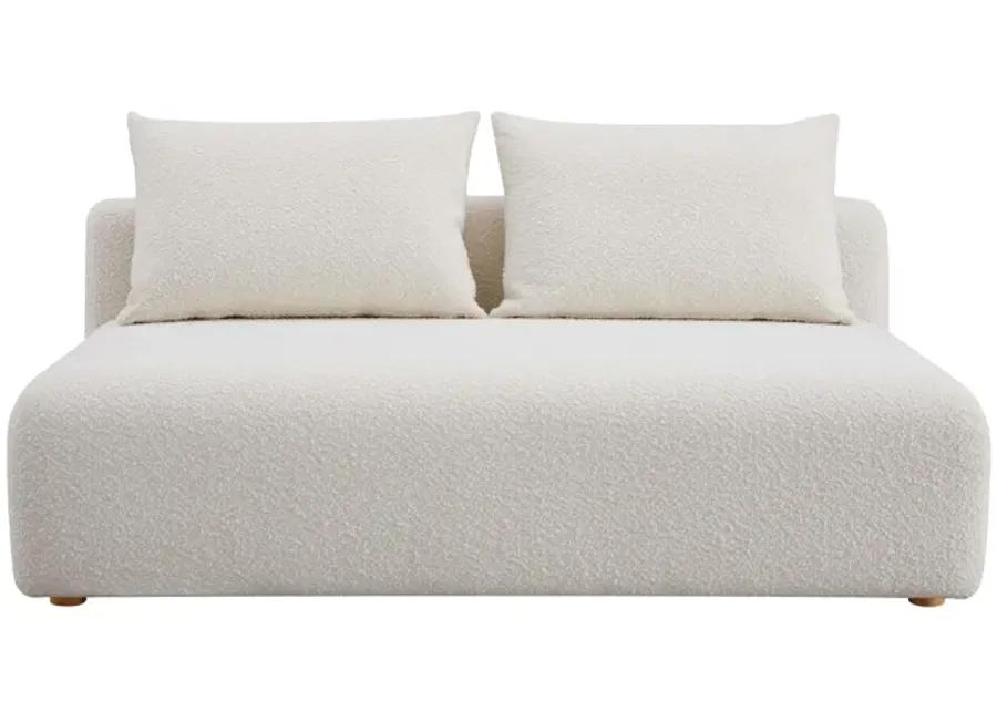 Hangover Cream Boucle Modular Loveseat