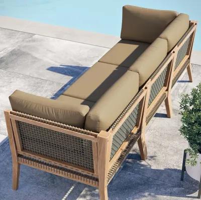 Clearwater Outdoor Patio Teak Wood Sofa