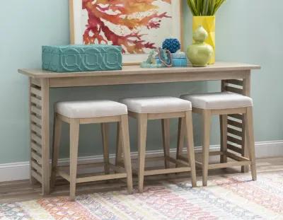 Edgewater Soft Sand Uph Stool Wood Finish