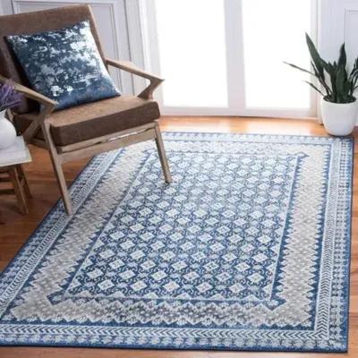 Brentwood 899 Navy / Beige 10' X 13' Large Rectangle Powerloomed Rug