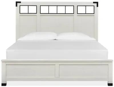 Harper Springs Complete Cal. King Panel Bed w/Metal/Wood Headboard