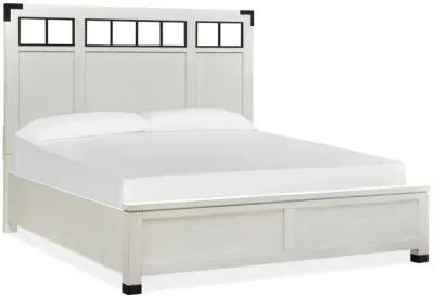 Harper Springs Complete Cal. King Panel Bed w/Metal/Wood Headboard