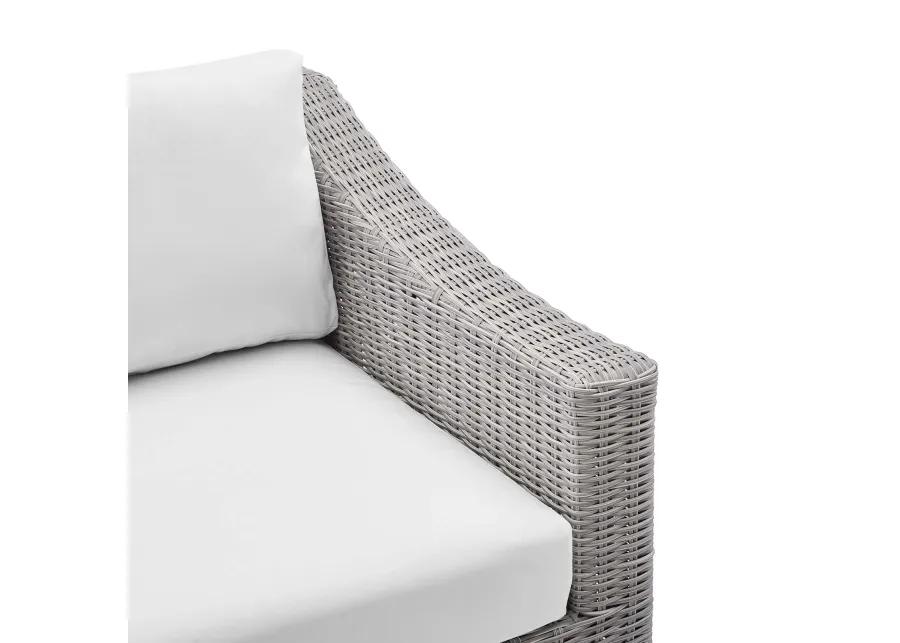 Conway Sunbrella® Outdoor Patio Wicker Rattan Right-Arm Chair