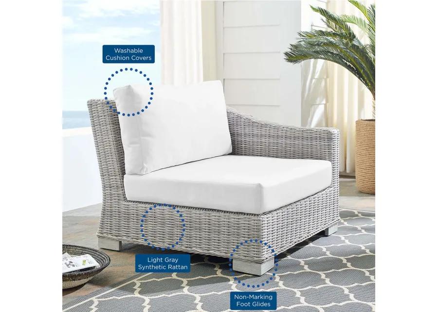 Conway Sunbrella® Outdoor Patio Wicker Rattan Right-Arm Chair